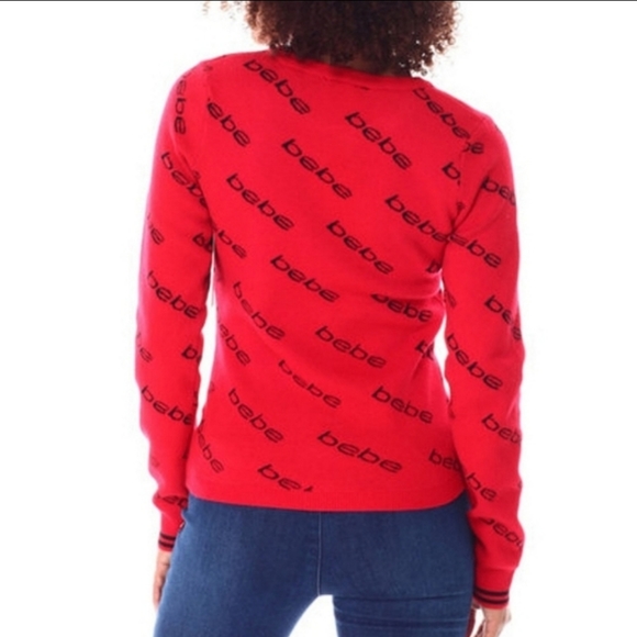 Bebe Small Red Sweater BRAND NEW WITH TAGS - Picture 2 of 6